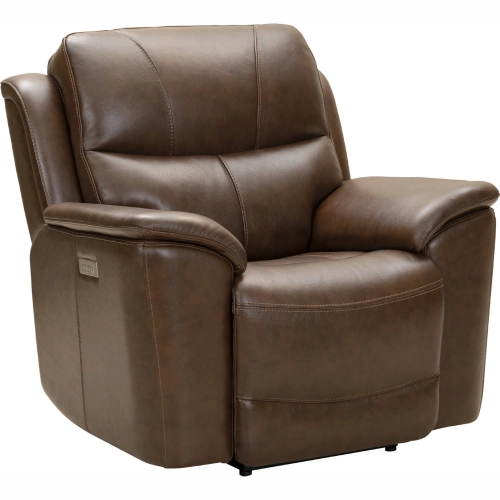 Kaden Power Recliner with Lumbar in Jarod Brown Leather